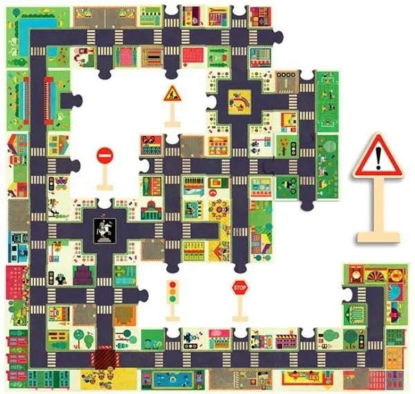 Пазл-гігант Djeco Дорога, 24 елемента (DJ07161) - Pampik - 5