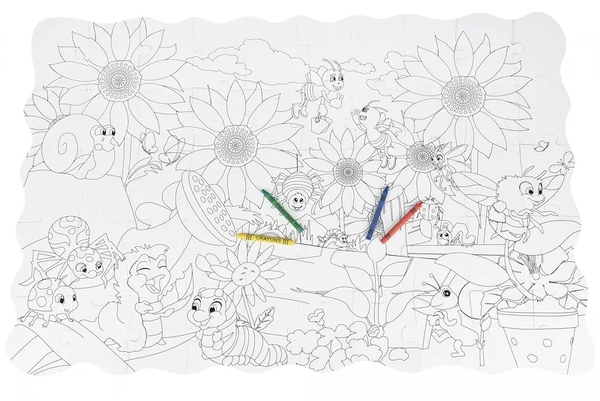 Пазл-раскраска Same Toy Жуки на заднем дворе, 50 элементов (2032Ut) - Pampik - 3