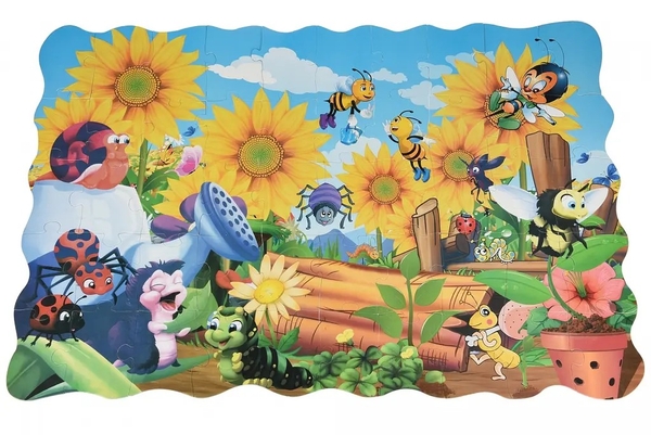 Пазл-раскраска Same Toy Жуки на заднем дворе, 50 элементов (2032Ut) - Pampik - 4