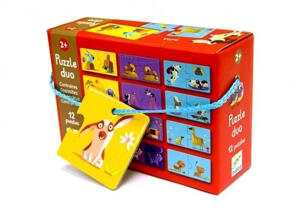 Развивающая игра-пазл Djeco Противоположности, 24 элемента (DJ08162) - Pampik