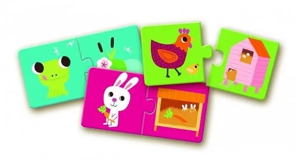 Развивающая игра-пазл Djeco Кто где живет?, 20 элементов (DJ08164) - Pampik - 2