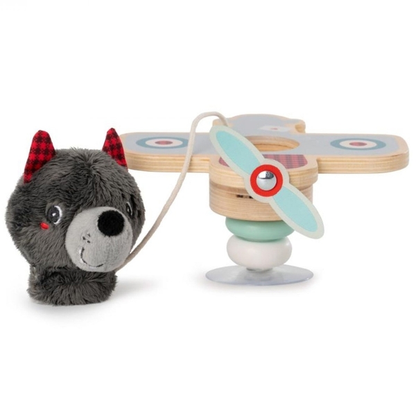 Погремушка на присоске Lilliputiens Пилот Волк Луи (83522) - Pampik - 3