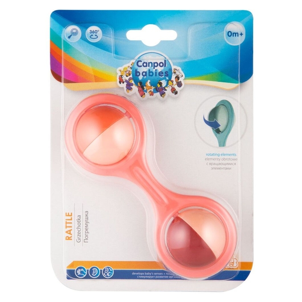 Брязкальце Canpol Babies Штанга з рухомими елементами, рожевий (56/153_pin) - Pampik - 4