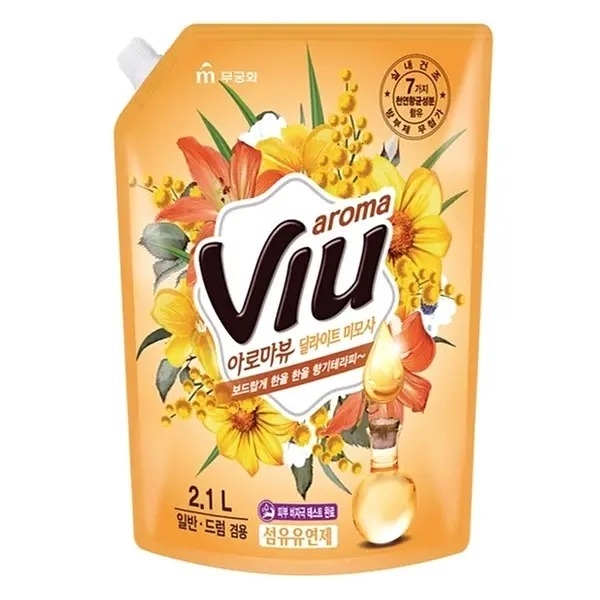 Ополаскиватель для белья Mukunghwa Viu Fabric Softener Refill Мимоза, 2.1 л - Pampik