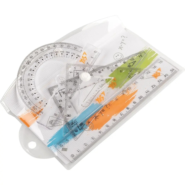 Набор линеек Yes, 4 предмета в ПВХ чехле (370512) - Pampik