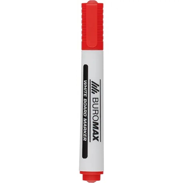 Маркер Buromax для магнітних сухостираючих дощок, червоний (BM.8800-05) - Pampik