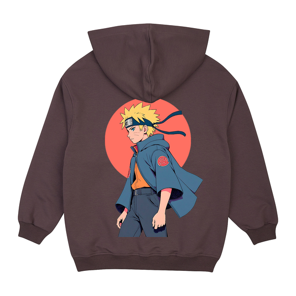 Спортивна кофта Garnamama худі велике на блискавці + з наклейкою Anime 146-152 Коричневий (1056243.1421302) - Pampik