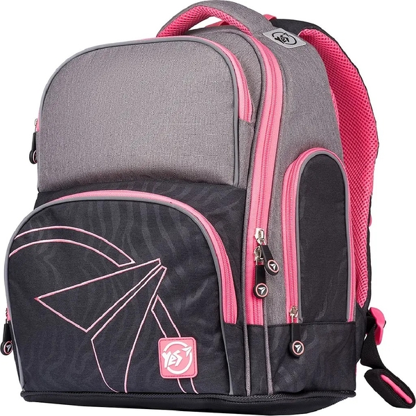 Рюкзак Yes S-30 Juno Max Yes style, серый с розовым (558738) - Pampik