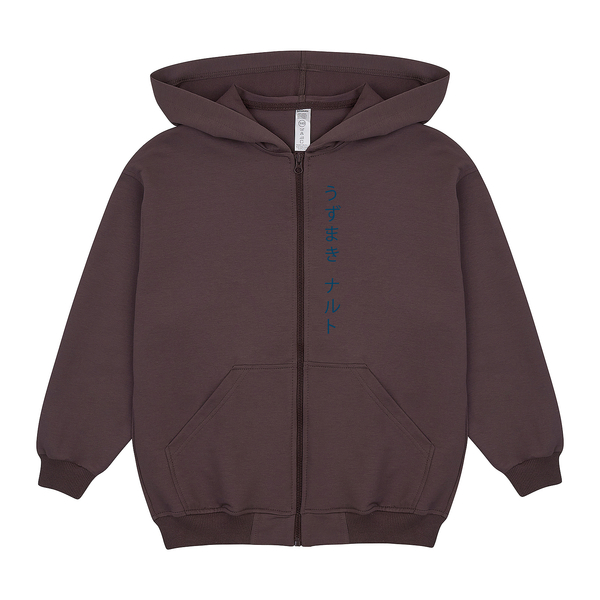 Спортивна кофта Garnamama худі велике на блискавці + з наклейкою Anime 146-152 Коричневий (1056243.1421302) - Pampik - 2