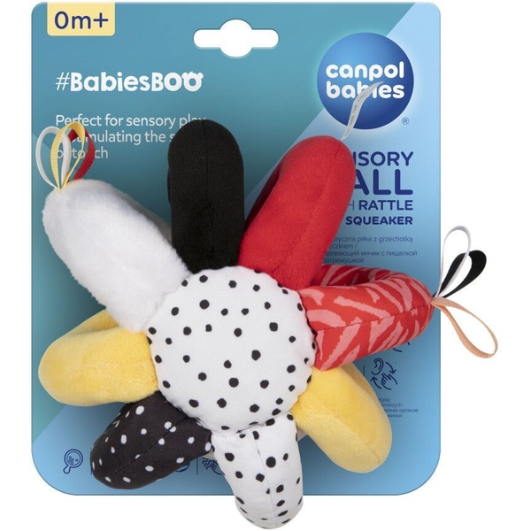 М'яка іграшка-м'яч з пищалкою та брязкальцем Canpol babies BabiesBoo (68/089) - Pampik - 2