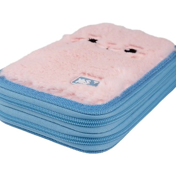 Пенал Yes Kitten HP-01 двойной, твердый, голубой с розовым (533613) - Pampik - 2