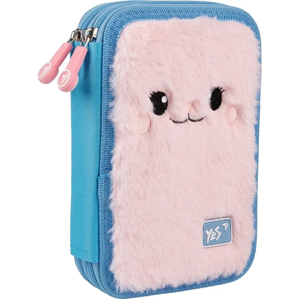 Пенал Yes Kitten HP-01 двойной, твердый, голубой с розовым (533613) - Pampik