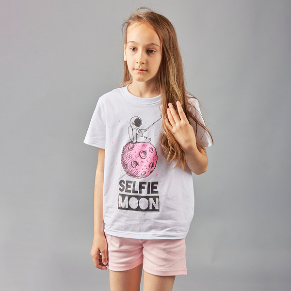 Светящаяся пижама Garnamama Neon PG Summer 134 Белый Розовый (698077.9877311) - Pampik - 9