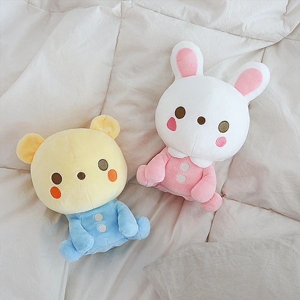 Мягкая музыкальная игрушка-ночник Combi Мишка 118782, желтый с голубым (36824) - Pampik - 6