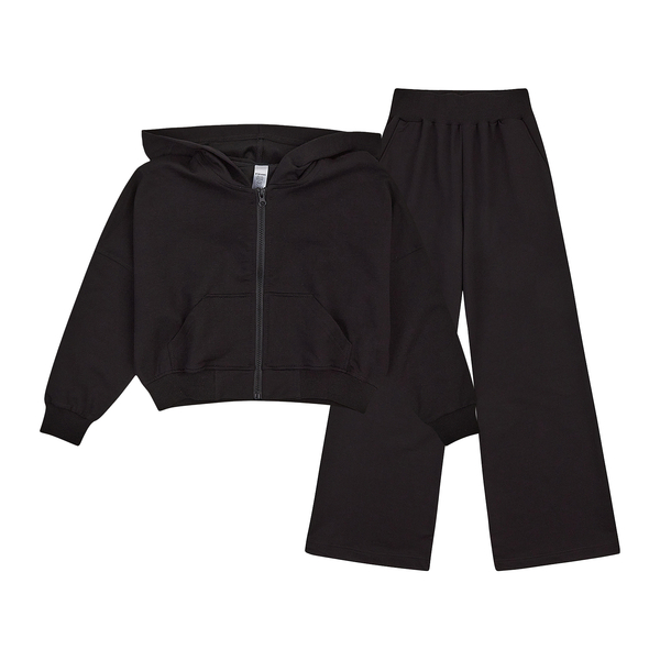 Спортивний костюм Garnamama, бомбер з капішоном,Брюки-палаццо Season 2025 176 Чорний (1055964.1421213) - Pampik