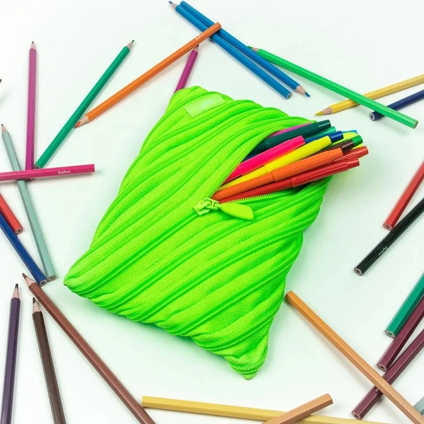 Пенал Zipit Neon Jumbo, салатовий (ZTJ-NN-1) - Pampik - 4