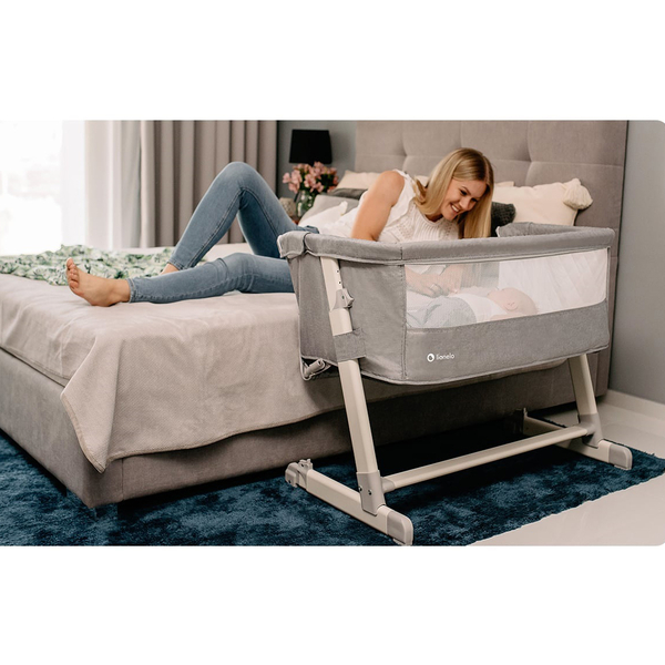 Ліжко приставне Lionelo Theo Grey Stone Natural, сірий - Pampik - 13