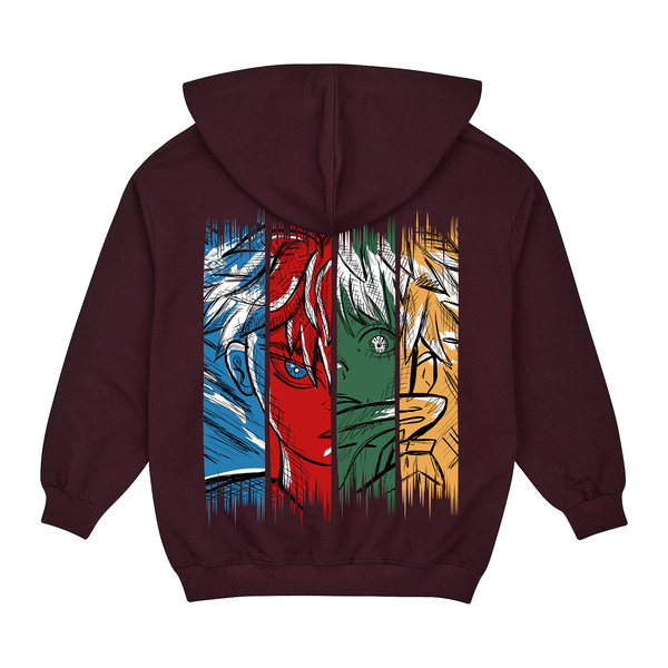 Спортивна кофта Garnamama худі велике на блискавці + з наклейкою Anime 170-176 Бордовий (1056260.1421304) - Pampik