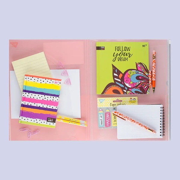 Папка-органайзер Yes Vivere, А4, на гумці, помаранчевий (491746) - Pampik - 2