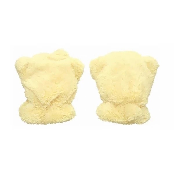 Перчатки-погремушки Combi Лапки 114028, бежевый (21121) - Pampik - 2