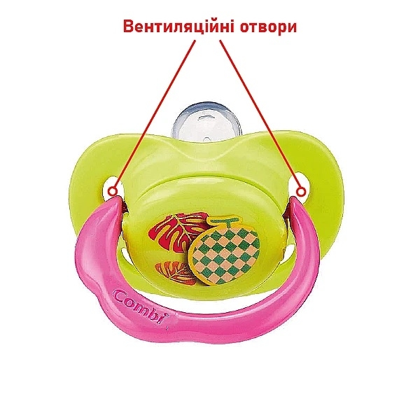 Пустышка силиконовая ортодонтическая Combi Step 1 116198, 0-3 мес., салатовый (15271) - Pampik - 6