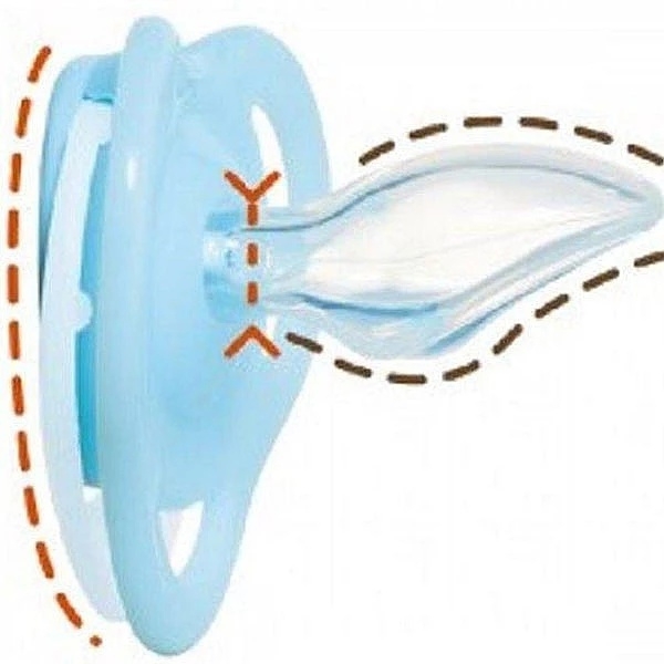 Пустушка силіконова ортодонтична Combi Step 2 115759 з холдером, 2-10 міс., чорний (21323) - Pampik - 4