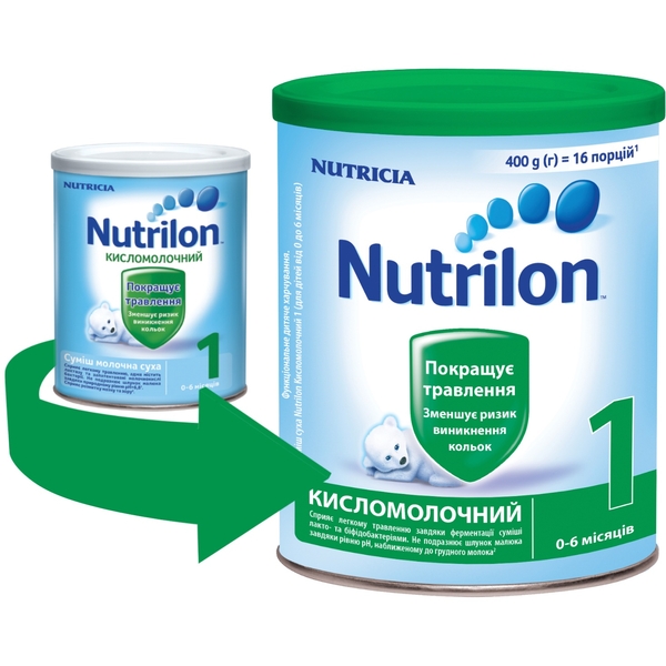 Смесь молочная сухая Nutrilon Кисломолочный 1, 400 г - Pampik - 2