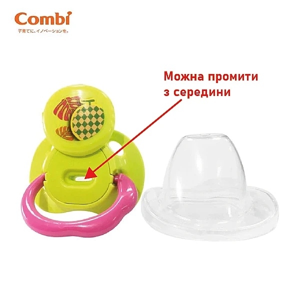 Пустышка силиконовая ортодонтическая Combi Step 1 116198, 0-3 мес., салатовый (15271) - Pampik - 7