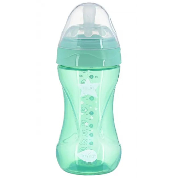 Пляшечка для годування Nuvita Mimic Cool, антиколікова, 250 мл, зелений (NV6032GREEN) - Pampik