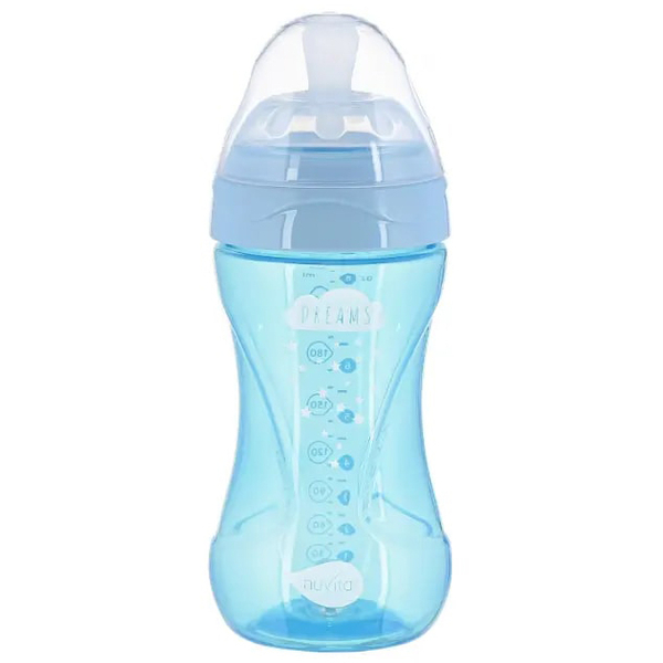 Пляшечка для годування Nuvita Mimic Cool, антиколікова, 250 мл, блакитний (NV6032SKY) - Pampik