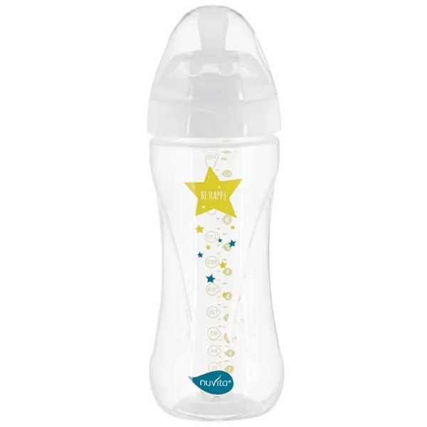 Пляшечка для годування Nuvita Mimic Collection, антиколікова, 330 мл, білий (NV6051BIANCO) - Pampik