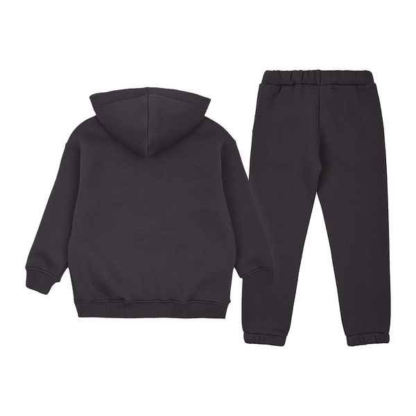 Спортивний костюм на флісі Garnamama Oversize sport zip штани зі шнурком 152 Сірий (1043656.1408683) - Pampik - 5