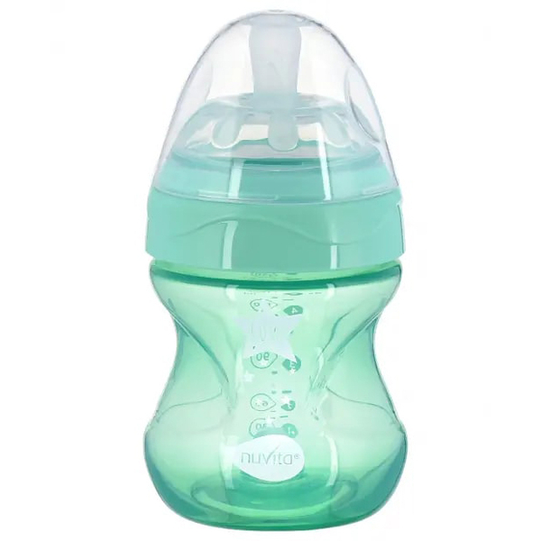 Пляшечка для годування Nuvita Mimic Cool, антиколікова, 150 мл, зелений (NV6012GREEN) - Pampik