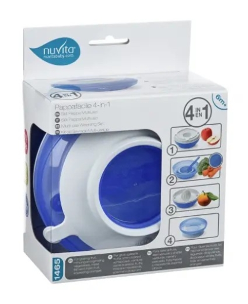 Тарілка Nuvita 4 в 1, синій (NV1465Blue) - Pampik - 5