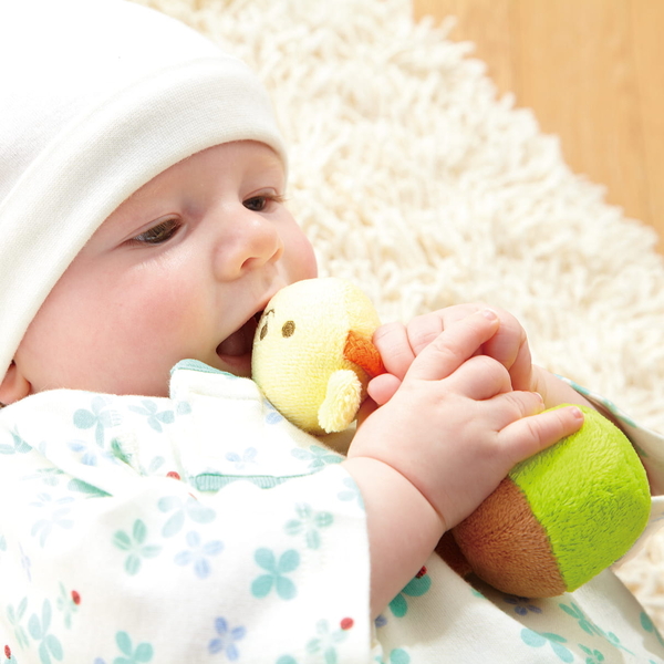 Погремушка мягкая Combi Мишка, желтый (116724) - Pampik - 3