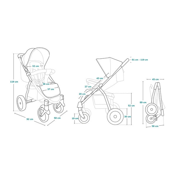 Прогулянкова коляска Lionelo Annet Tour Grey Stone (LO-ANNET TOUR GREY STONE) - Pampik - 7