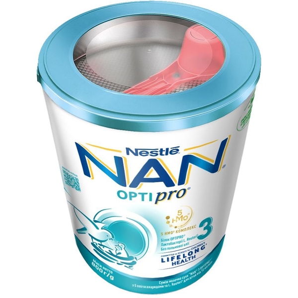 Суха молочна суміш NAN Optipro 3 з 5 олігосахаридами та L. Reuteri, для дітей від 12 місяців, 1.6 кг (2 шт. по 800 г) - Pampik - 5
