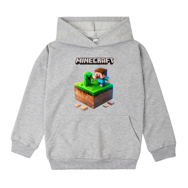 Худі Garnamama Худи 2-х нитка наклейка MINECRAFT 122 Сірий (1056364.1421341) - Pampik
