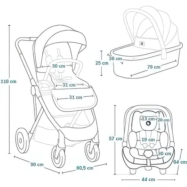 Универсальна коляска 3 в 1 Lionelo Amber Plus Beige Sand (LO-AMBER PLUS 3IN1 BEIGE SAND) - Pampik - 10