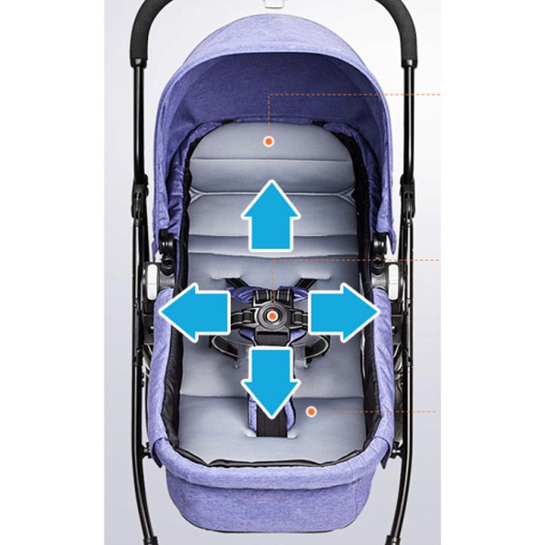 Универсальная коляска 2 в 1 Combi i_Thruller, фиолетовый (117125) - Pampik - 8