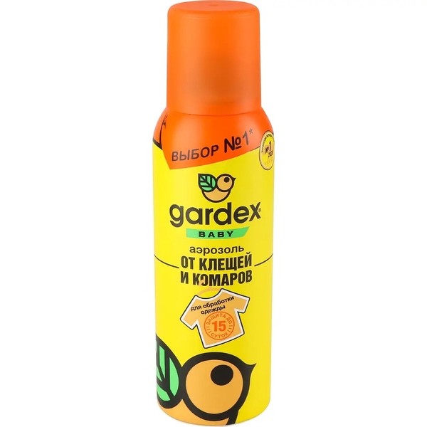 Аерозоль від кліщів і комарів Gardex Baby для дітей, 100 мл - Pampik - 2