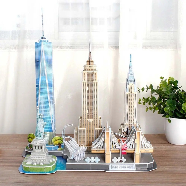3D Пазл CubicFun City Line Нью-Йорк (MC255h) - Pampik - 3