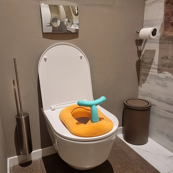 Уцінка. Сидіння на туалет Combi, з махровим чохлом (20543) - Pampik - 7