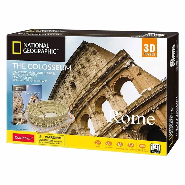 3D Пазл CubicFun National Geographic Колізей, 131 шт. (DS0976h) - Pampik