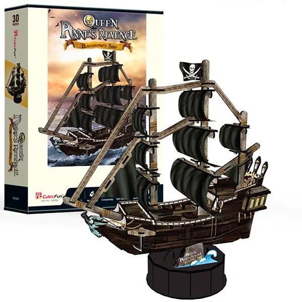 3D Пазл CubicFun Корабель Помста королеви Анни (T4035h) - Pampik - 2