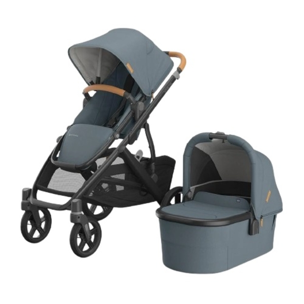 Універсальна коляска 2в1 Uppababy Vista V3 Dillan Stone Blue/Carbon Frame/Sand Leather (0303-VIS-EU-DIL) - Pampik