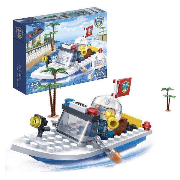 Конструктор BanBao Поліція Поліцейський катер, 58 елементів (7019) - Pampik - 2