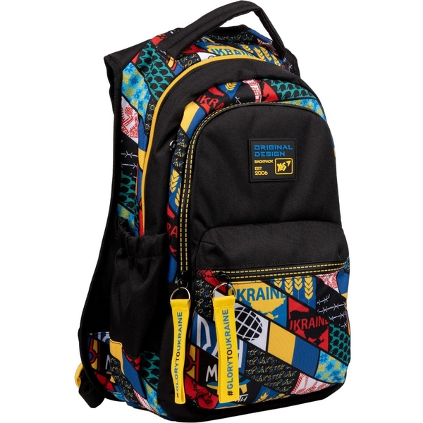 Рюкзак Yes T-133 Welcome to Ukraine, чорний (559438) - Pampik - 2