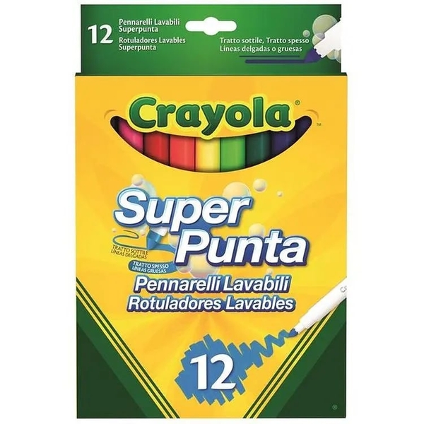 Фломастери Crayola тонкі, 12 шт. (7509) - Pampik