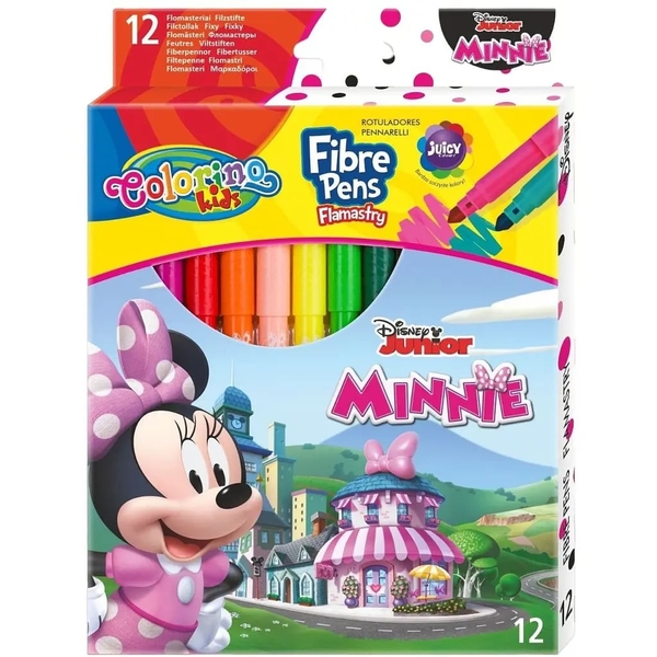 Фломастери Colorino Minnie, 12 кольорів (90706PTR) - Pampik